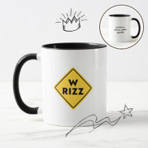 W rizz US waarschuwingsbord Meme Funny Quote