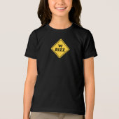 W rizz US warning sign Meme Funny Quote Tri-Blend Shirt (Voorkant)
