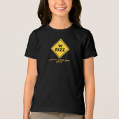 W rizz US warning sign Meme Funny Quote Tri-Blend Shirt (Voorkant)