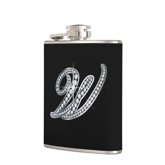 W Script "Diamond Bling"-fles Heupfles (Links)