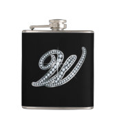 W Script "Diamond Bling"-fles Heupfles (Voorkant)