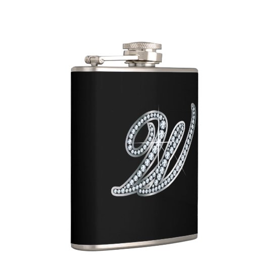 W Script "Diamond Bling"-fles Heupfles (Rechts)