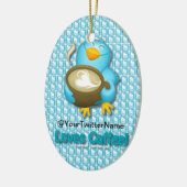 W/ Uw Twitter-naam Koffee Bird aanpassen Keramisch Ornament (Links)