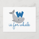W voor walvis briefkaart (Voorkant)