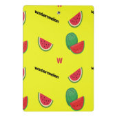W voor watermelogeel mini klembord (Achterkant)