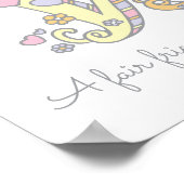 W voor Winnie initiële krabbelkunst naam betekenis Poster (Hoek)