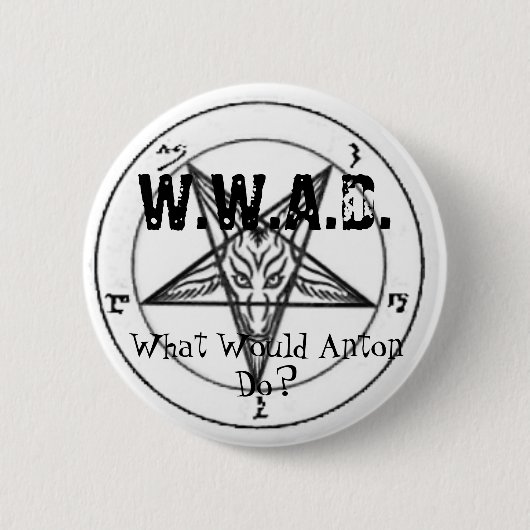 W.W.A.D. Wat zou Anton doen? Ronde Button 5,7 Cm (Voorkant)