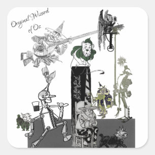 W.W. Denslow Originele Wizard of OZ Illustraties Vierkante Sticker