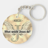 W.W.J.D Wat zou Jezus doen? Sleutelhanger (Achterkant)