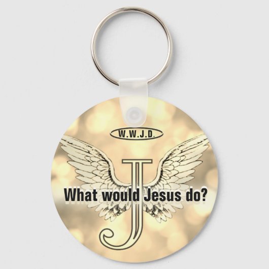 W.W.J.D What would Jesus do? Sleutelhanger (Voorkant)