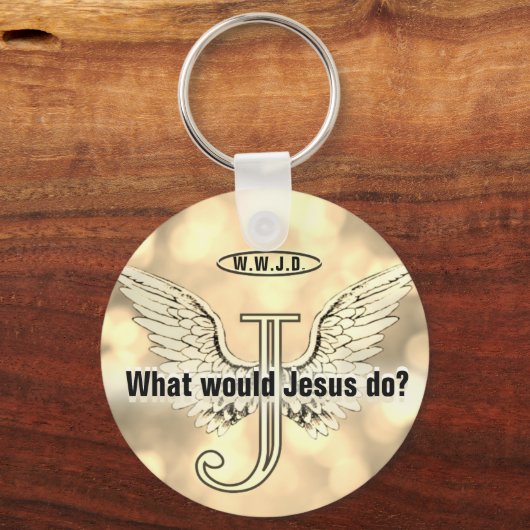 W.W.J.D What would Jesus do? Sleutelhanger (Voorkant)