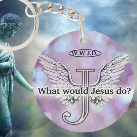 W.W.J.D What would Jesus do? Sleutelhanger