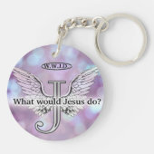 W.W.J.D What would Jesus do? Sleutelhanger (Achterkant)