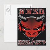 W.W.S.D. Wat zou Satan doen? Briefkaart (Voorkant / Achterkant)