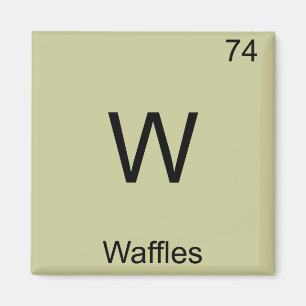 W - Wafels Grappig Chemie Element Symbool T-Shirt Magneet