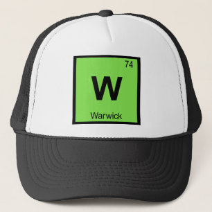 W - Warwick Rhode Island Chemie Stadssymbool Trucker Pet