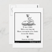 W was een walvis briefkaart (Voorkant / Achterkant)