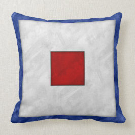 W Whiskey Waterverf Nautical Signal Maritime Vlag Kussen