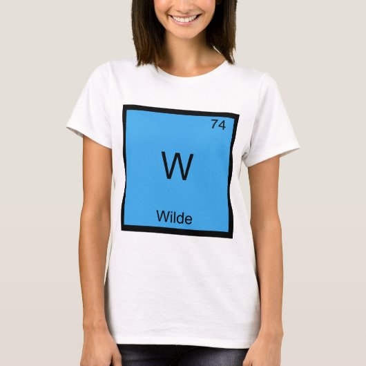 W - Wilde Grappig Chemie Element Symbool T-Shirt (Voorkant)