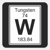 W - Wolfraam Vierkante Sticker (Voorkant)