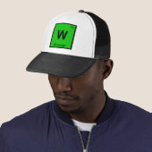 W - Worcester Massachusetts Chemie Symbool Trucker Pet (In situ)
