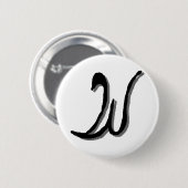 W (zwarte) knop ronde button 5,7 cm (Voorkant /achterkant)