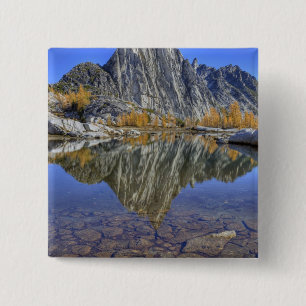 WA, Alpine Lakes Wilderness, Enchantment Vierkante Button 5,1 Cm