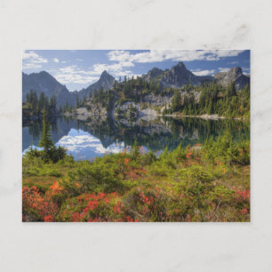 WA, Alpine Lakes Wilderness, Gem Lake, met Briefkaart