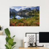 WA, Alpine Lakes Wilderness, Gem Lake, met Poster (Thuiskantoor)