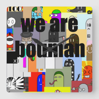 wa are bouman＃1 vierkante klok