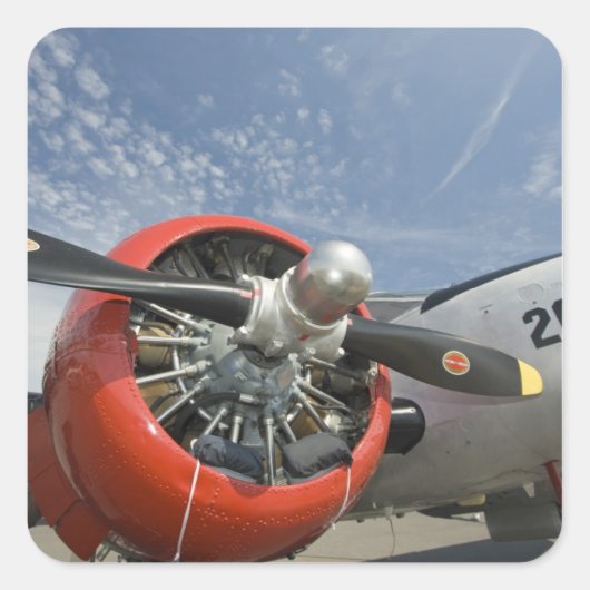 WA, Arlington, Arlington Fly-in, Tweede Wereldoorl Vierkante Sticker (Voorkant)