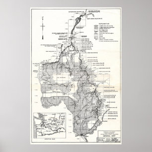WA Columbia River - Coulee Dam Project Plan 1932 Poster