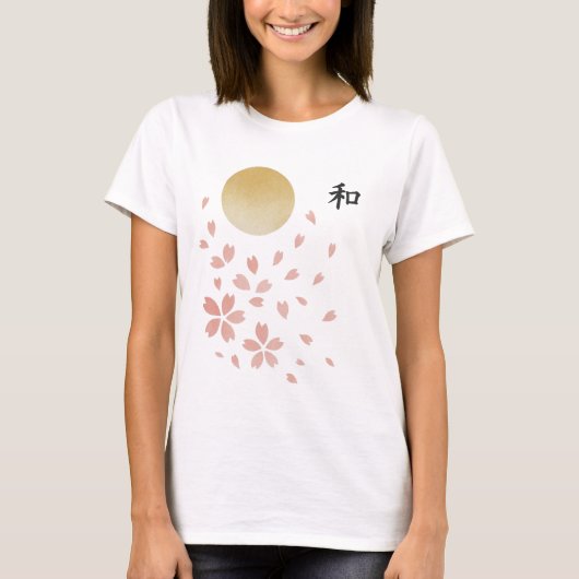【Wa Harmony Sakura T-Shirt】 T-shirt (Voorkant)