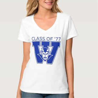 Wa-Hi Klas van 1977 Dames V-hals T-shirt