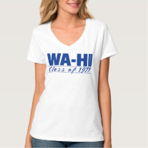 Wa-Hi Klas van 1977 Dames V-hals T-shirt