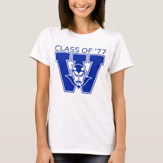 Wa-Hi Klas van 1977 Witte Dames T-Shirt