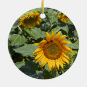 WA, Kittitas County, Zonnebloemveld Keramisch Ornament (Achterkant)