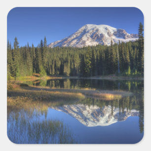 WA, Mt. Rainier Nationaal Park, Mt. Rainier Vierkante Sticker
