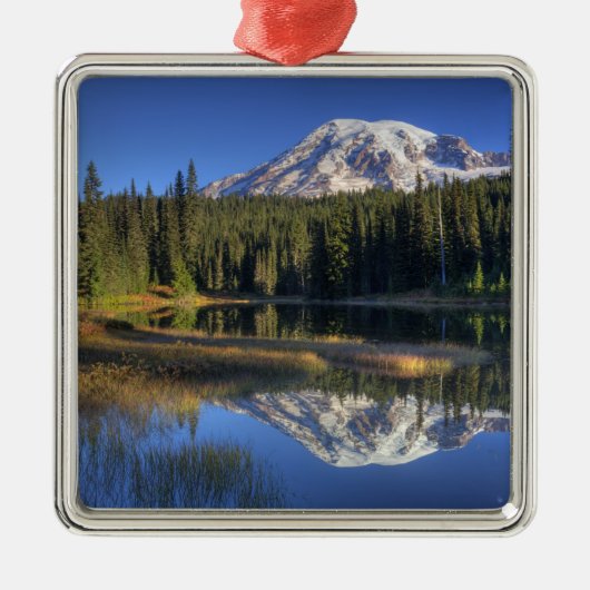 WA, Mt. Rainier National Park, Mt. Rainier Metalen Ornament (Voorkant)