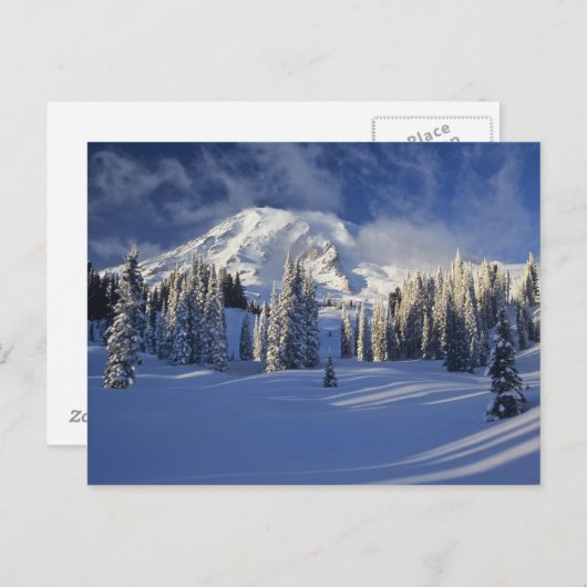 WA, Mt. Rainier NP, Mt. Rainier en Paradise Briefkaart (Voorkant / Achterkant)