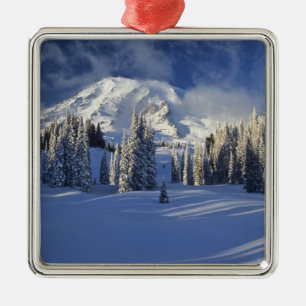 WA, Mt. Rainier NP, Mt. Rainier en Paradise Metalen Ornament