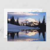 WA, Mt. Rainier NP, Mt. Rainier en wolken Briefkaart (Voorkant / Achterkant)
