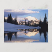 WA, Mt. Rainier NP, Mt. Rainier en wolken Briefkaart (Voorkant)