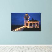 WA, Mukilteo, Mukilteo Lighthouse, opgericht 2 Canvas Afdruk (Insitu (Houten vloer))
