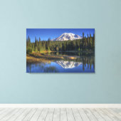 WA, Nationaal park Mount Rainier, Mount Rainier Canvas Afdruk (Insitu (Houten vloer))