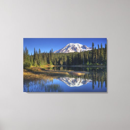 WA, Nationaal park Mount Rainier, Mount Rainier Canvas Afdruk (Voorkant)