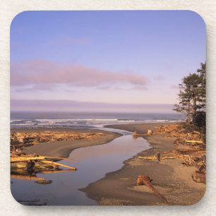 WA, Olympic NP, Kalaloch Beach en Kalaloch Bier Onderzetter