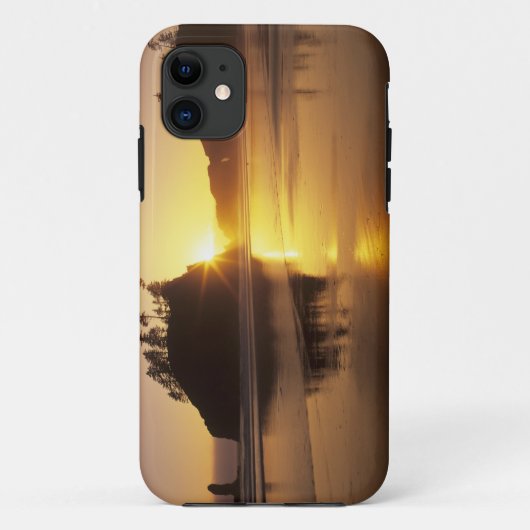 WA, Olympic NP, Second Beach bij zonsondergang Case-Mate iPhone Case (Achterkant)