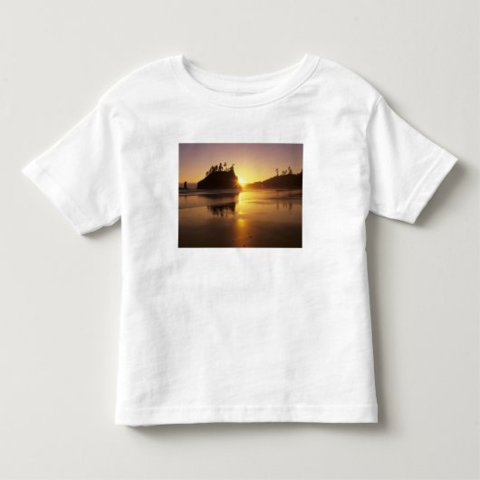 WA, Olympic NP, Second Beach bij zonsondergang Kinder Shirts (Voorkant)