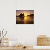 WA, Olympic NP, Tweede strand bij zonsondergang Poster (Keuken)